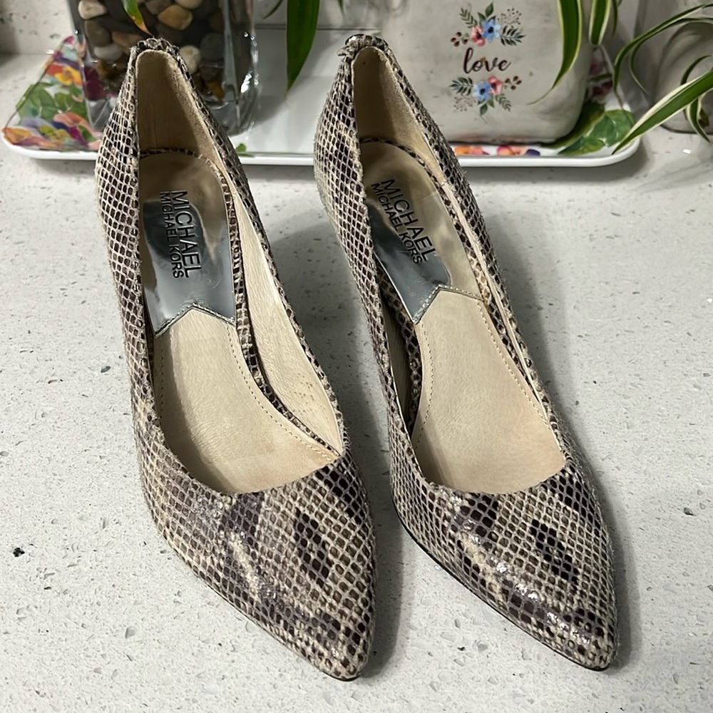 Michael Kors Snake Skin Heels - Size 6.5